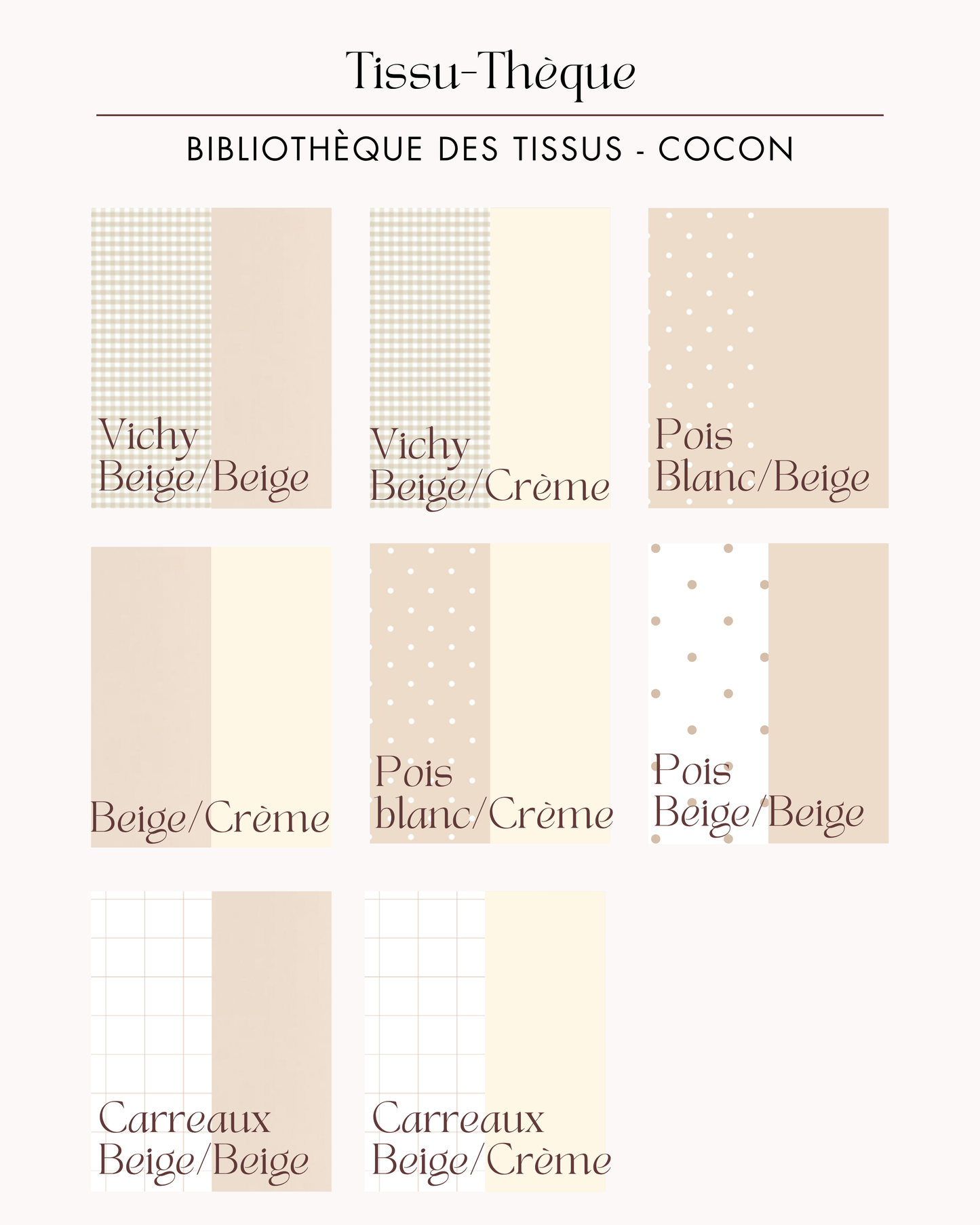 Nid d’ange Vichy Beige/Grands carreaux - Mi-saison