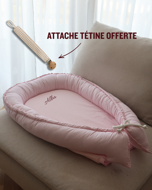 Cocon XL - Vichy Rose & Cadeau