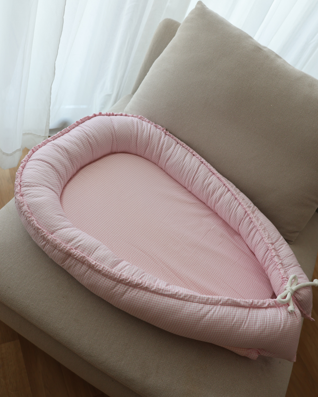 Cocon XL - Vichy Rose & Cadeau