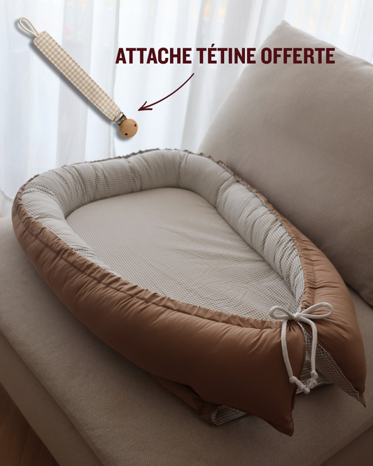 Cocon XL - Vichy Marron/Marron & Cadeau