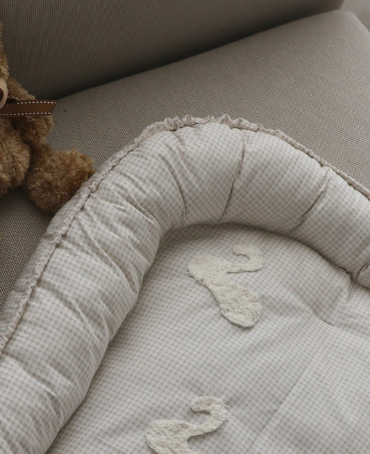 Cocon Vichy Beige Cygne - Précommande