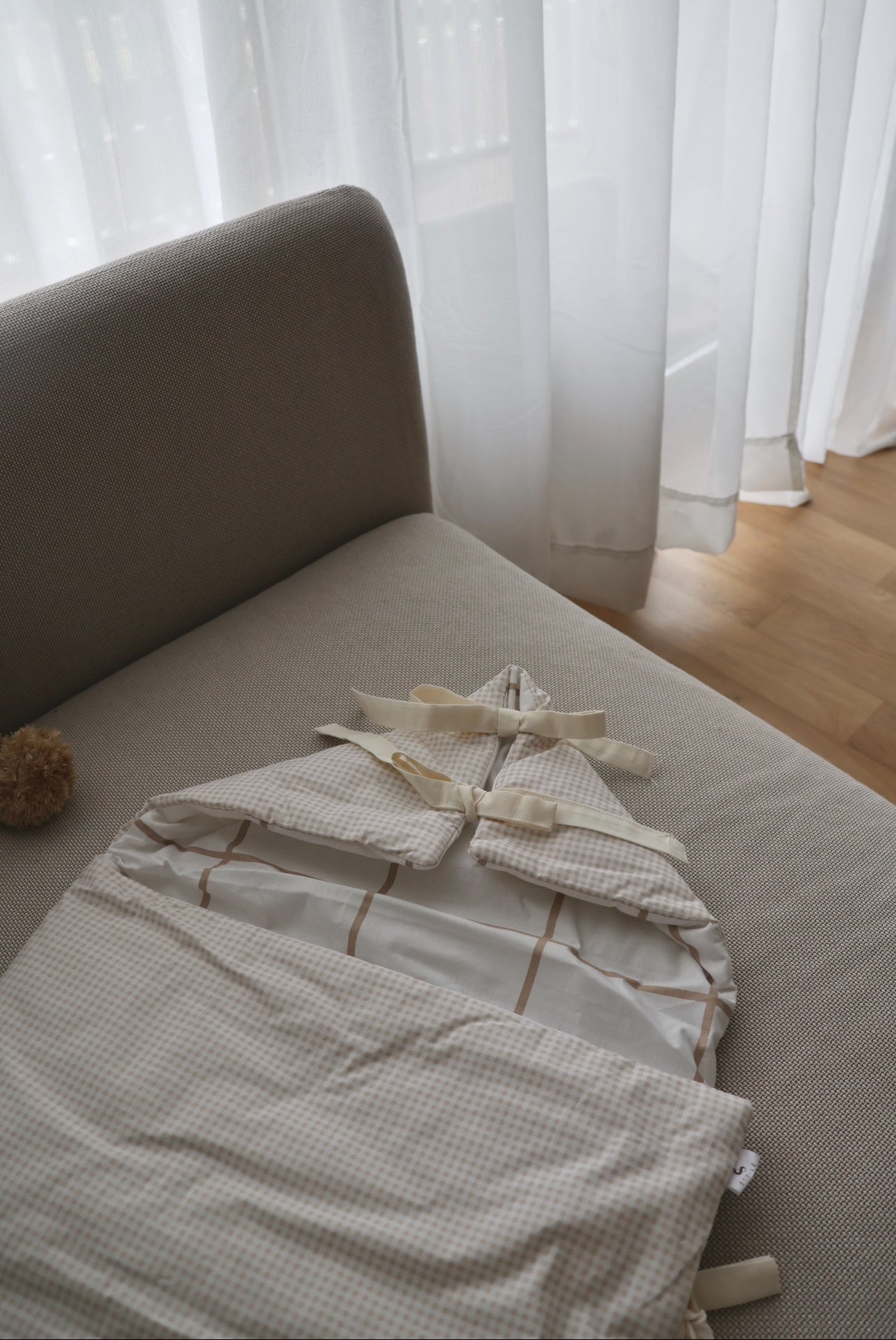 Nid d’ange Vichy Beige/Grands carreaux - Mi-saison