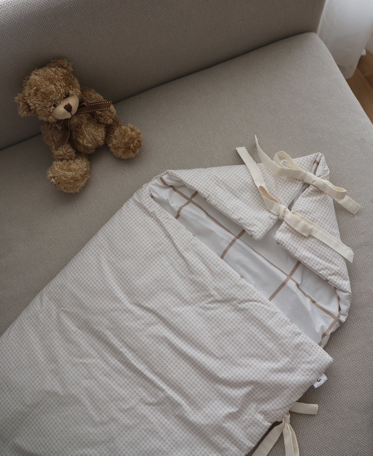 Nid d’ange Vichy Beige/Grands carreaux - Mi-saison