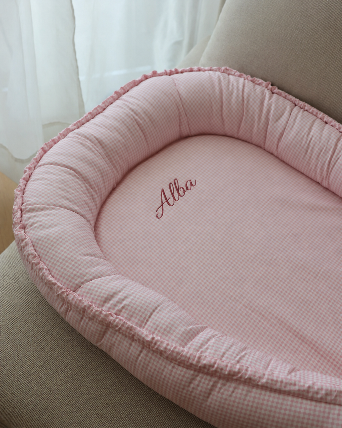 Cocon XL - Vichy Rose & Cadeau